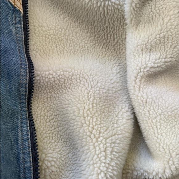 1980’s Denim Les Vrais Sherpa lined boxy fit - Picture 4 of 5